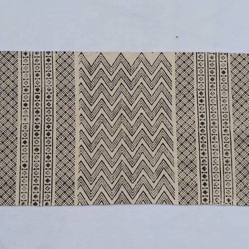 Multiple Sizes Yellow Runner Rug Navy Blue Border and White Etsy