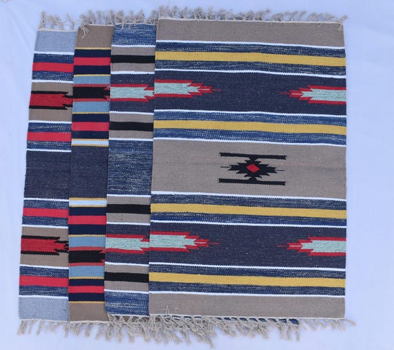 Handmade Cotton Kilim Rug – Woven Reversible Indian Rug (2x3 ft)