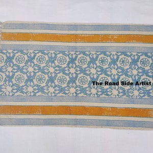 2&#39;X3&#39; Baumwolle Handbedruckt Moderner kleiner Kelim Teppich - Wunderschöner blauer Handgemachter Blockdruck KelimTeppich60*90 cm
