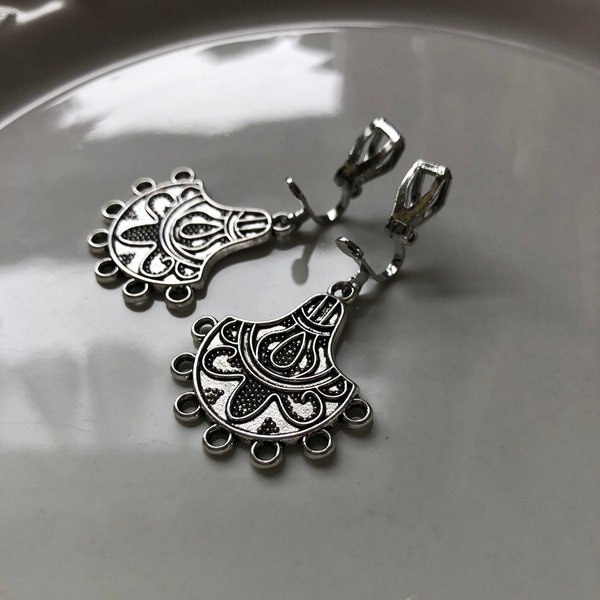 Indian ear CLIPS in silver