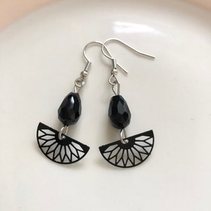 interesting earrings in black