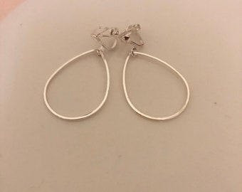 Drop ear CLIPS in silver