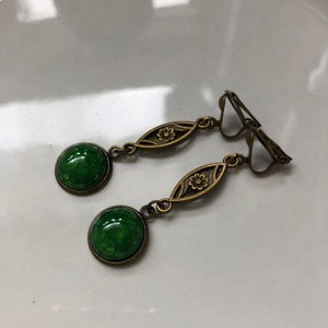 Ear CLIPS bronze green