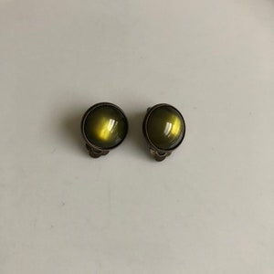 Ear clips bronze olive green