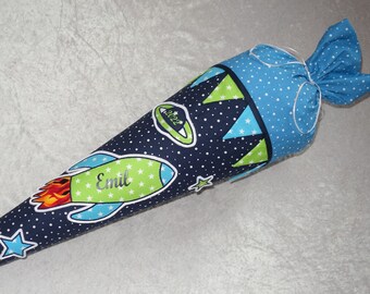 School cone made of fabric, school cone rocket, rocket 5