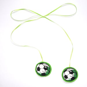Pendentif ballons de football cône d'école, ruban à nouer ballons de football cône d'école vert