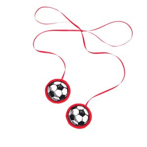 Pendentif ballons de football cône d'école, ruban ballons de football cône d'école rouge