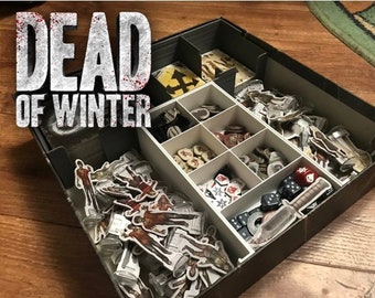 Dead of Winter Token; Card Box Organizer! Insert Game Piece Storage. Game like Robinson Crusoe, Eldritch Horror, Castaways; Mice and Mystics