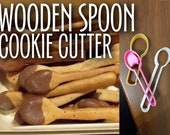 3-Set Wooden Spoon Cookie Cutters Cooking Tool-Pastry Mold, like Spatula, Whisk, Baster, Strainer, Ladle, Pastry Brush, Peeler, Colander