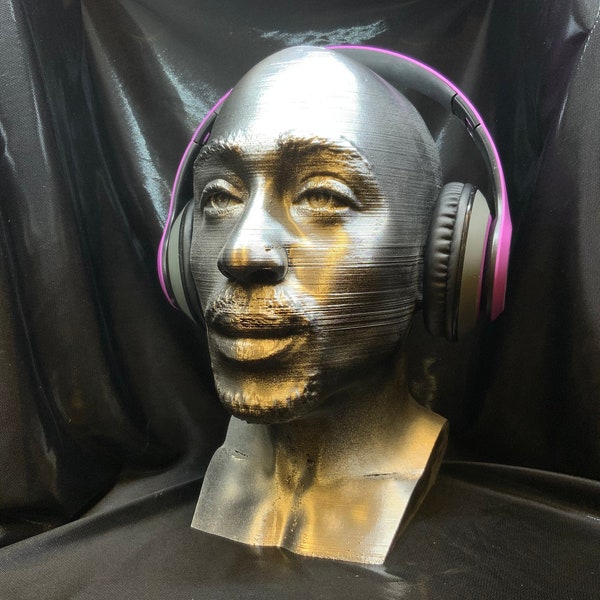 Support pour casque Tupac Shakur ! Support hip hop comme Biggie/Dre/Snoop/Eazy-E/DMX/Nas/Ice Cube. Jeu/Hip Hop/Beats Music Gaming !