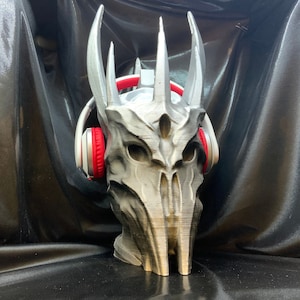 Support pour casque Fantasy Villain ! Support pour casque du Seigneur des Ténèbres, comme les supports pour Gnome, Elfe/Troll/Orc/Roi Sorcier. Jeu/Hip Hop/Musique Ring Gaming !