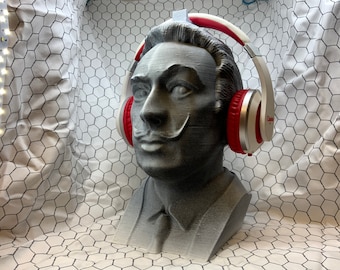 Salvador Dali "Black and White Fade" Headphone Stand! Surrealist/Cubist/Dada Art Hanger, like Picasso/Tanguy/Matisse/Magritte/Kahlo/Ernst!