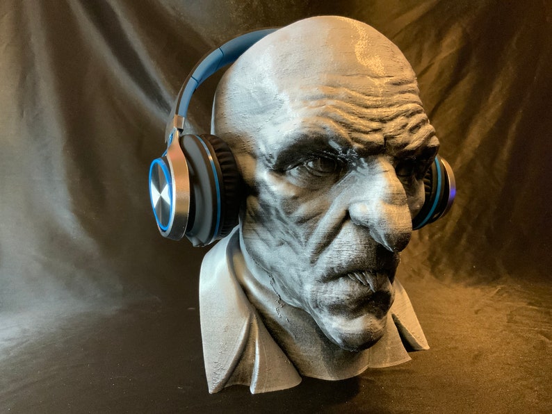 Nosferatu Headphone Stand Horror Movie Vampire Holder Rack like Dracula/Frankenstein/Mummy/Werewolf/Devil. Gaming/Home Recording/PC Gaming image 8