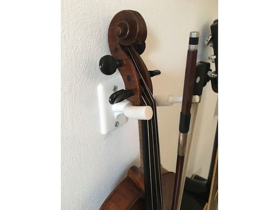 Weiße Geige Wandhalterung Kleiderbügel für Viola, elektrische Violine in  Sonderfarben Schwarz, Grau, Rot, Blau anpassbar. Robust, schön 3D-gedruckt  -  Österreich