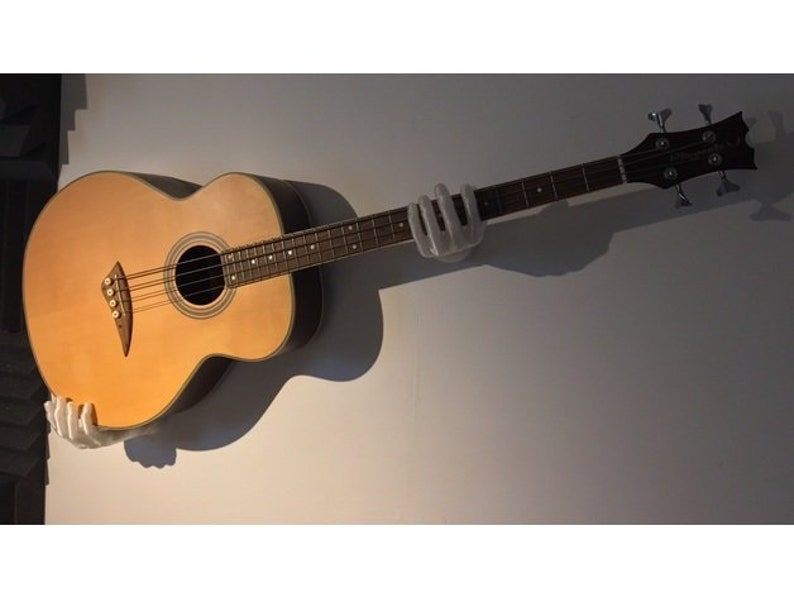 Hands Horizontal Sideways Guitar Wall Mount Hanger Holder Cradles Your Epicly Two Points Of Contact For A Sy Holding Display