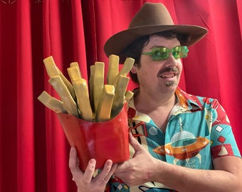 French Fry Prop – Fast Food Wall Decor for Kitchen, Diner, Burger Stand, McDonald’s Theme, Photo Booth or Restaurant Display