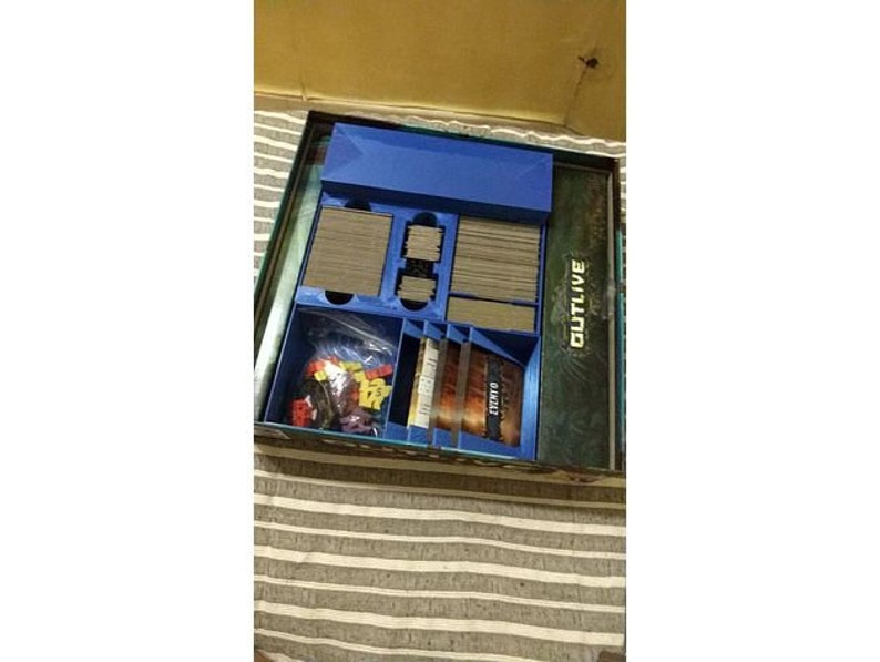 Outlive Board Game Box Organizer Posthuman Scythe Insert Storage for Tabletop Game Clank Dice Forge Castles of Burgundy Like Fallout