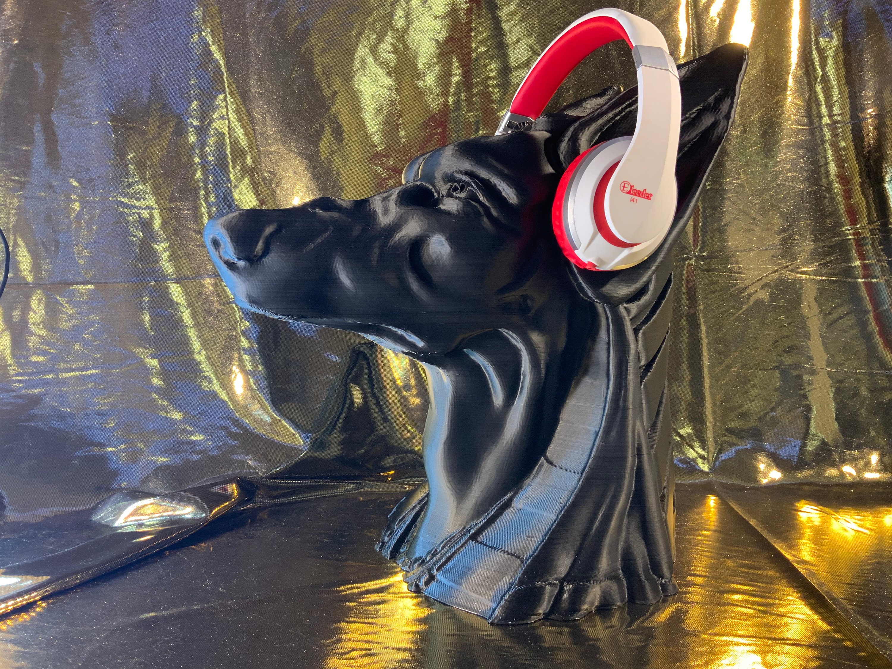 BIG Anubis Headphone Stand Egyptian God Desk Hanger like Etsy
