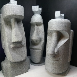 Moai 3-Pack! Headphone Racks, &quot;Easter Island-Style&quot; Headset Hangers. Heads Up, Listen! Pacific/Polynesian Archipelago-Themed Earphone Stand!