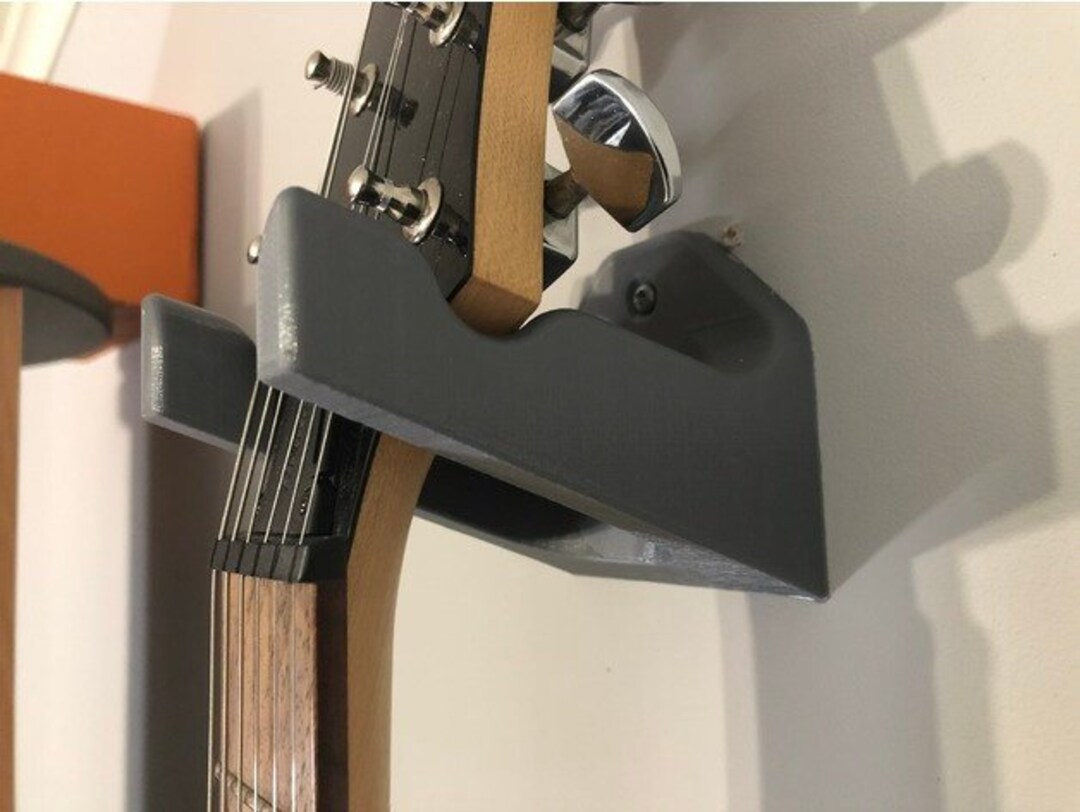 Grey Guitar Wall Mount Holder 3d printed Hanger Cradle for Fender