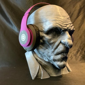 Nosferatu Headphone Stand Horror Movie Vampire Holder Rack like Dracula/Frankenstein/Mummy/Werewolf/Devil. Gaming/Home Recording/PC Gaming image 2