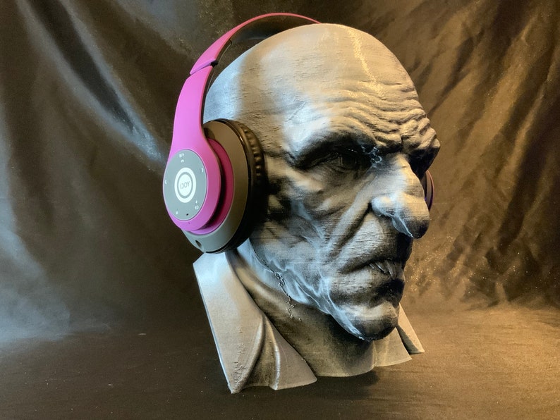 Nosferatu Headphone Stand Horror Movie Vampire Holder Rack like Dracula/Frankenstein/Mummy/Werewolf/Devil. Gaming/Home Recording/PC Gaming image 2