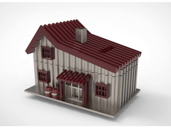 Big House Piggy Bank Coin Cottage Old Fashioned Still Banks Etsy