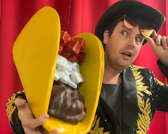 Giant Taco Prop for Selfies - Perfect for Taco Trucks, Mexican Restaurants & Events | Fun Fiesta Decor, Oversized Taco Fan Collectible