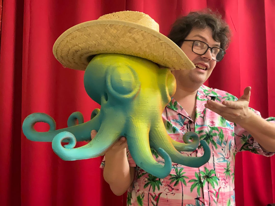 Handpainted Sunsetfade Octopus Wall Art Perfect for Seafood