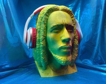 Bob Marley Headphone Stand! Red/green/yellow Fade Finish