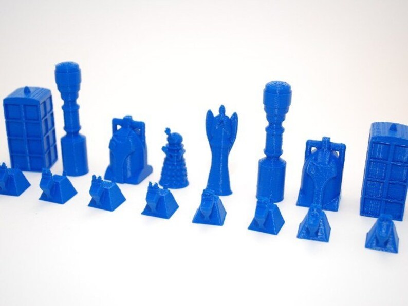 Dr. Who Chess Set TV Show Boardgame Pieces DoctorThemed Etsy