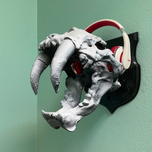 Sabertooth Tiger Skull Wall Hanger! Prehistoric Smilodon Stand like Stegosaurus/T-Rex Keys/Hat/Coat/Purse. Wall Hanging Decor, Animal Skull!