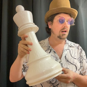 HUGE 21-Inch Decorative Chess Queen- Multifunctional & Artistic Home Accent
