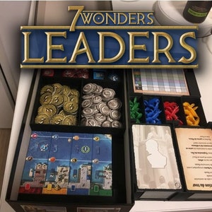 7 Wonders Leaders; Armada Organizer！Armada Boxに収まる、完璧な収納力。Citadels、Bohnanza、Dominion、Coloretto、San Juanなどのボードゲームに！