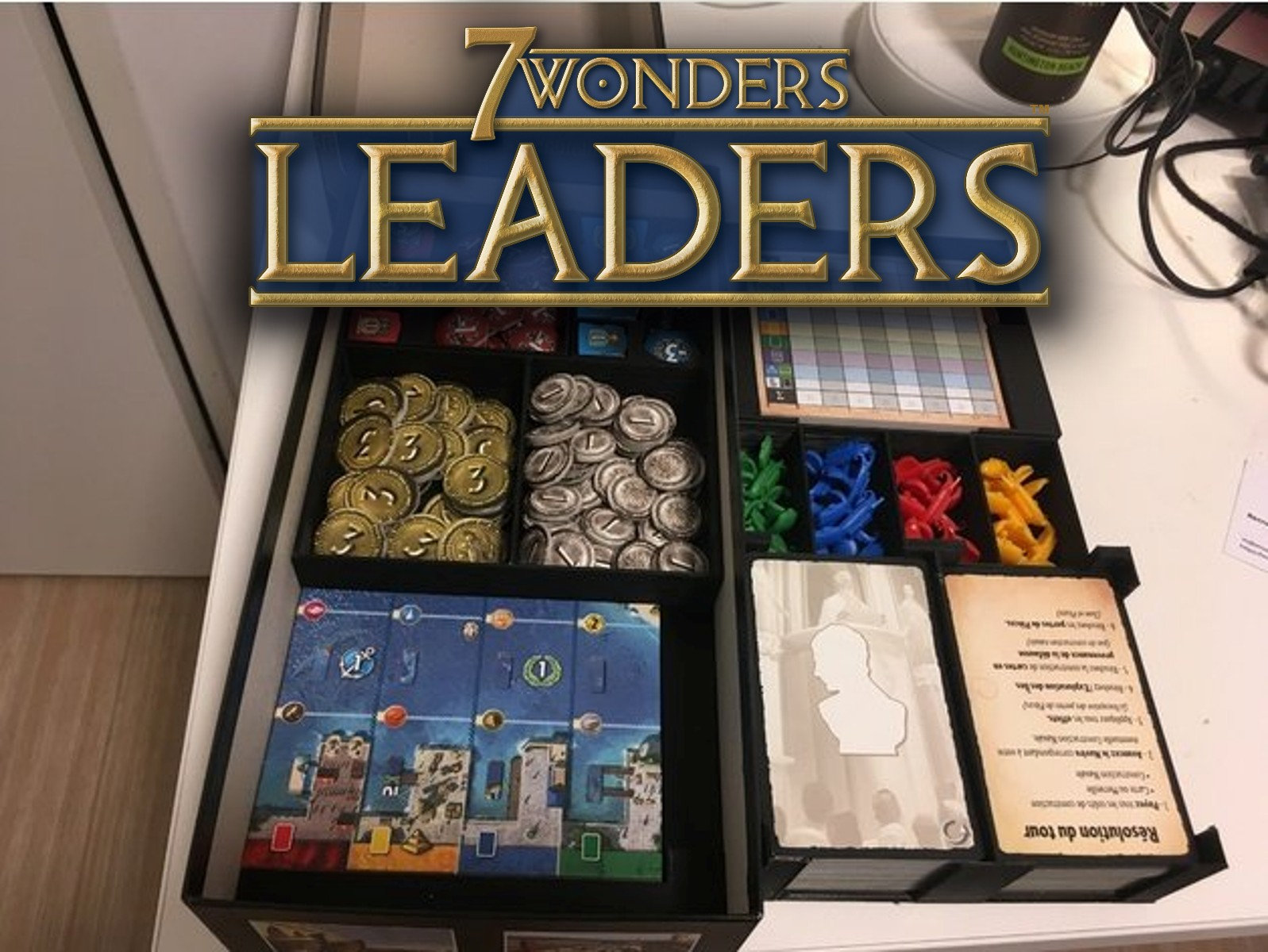 7 Wonders Leaders; Armada Organizer! Fits in Armada Box, Complete