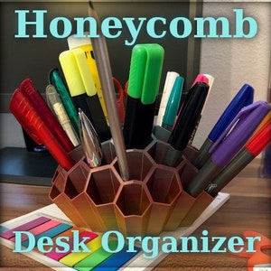 Nifty! Honeycomb Desk Organizer! Hexagonal Pen, Pencil, Marker Holder ...