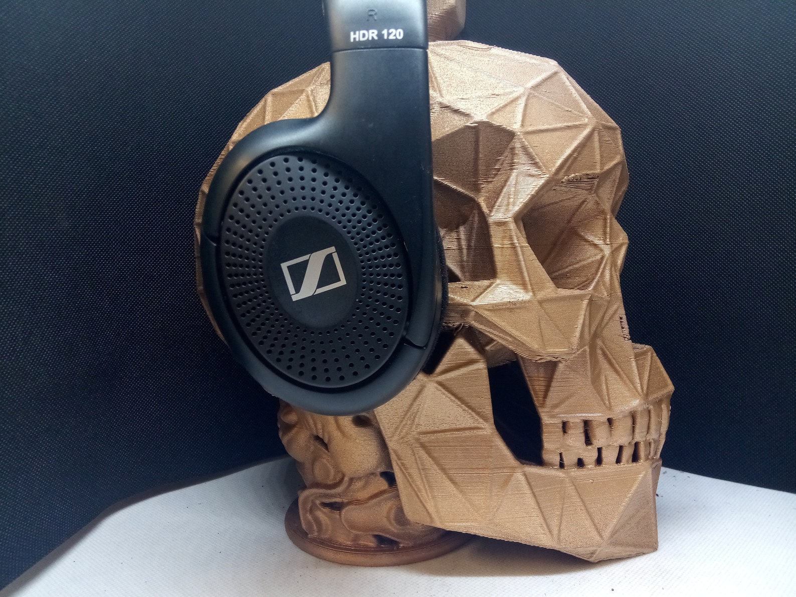 Geometric Skull Headphone Stand Headset Holder Rack Shiny Etsy