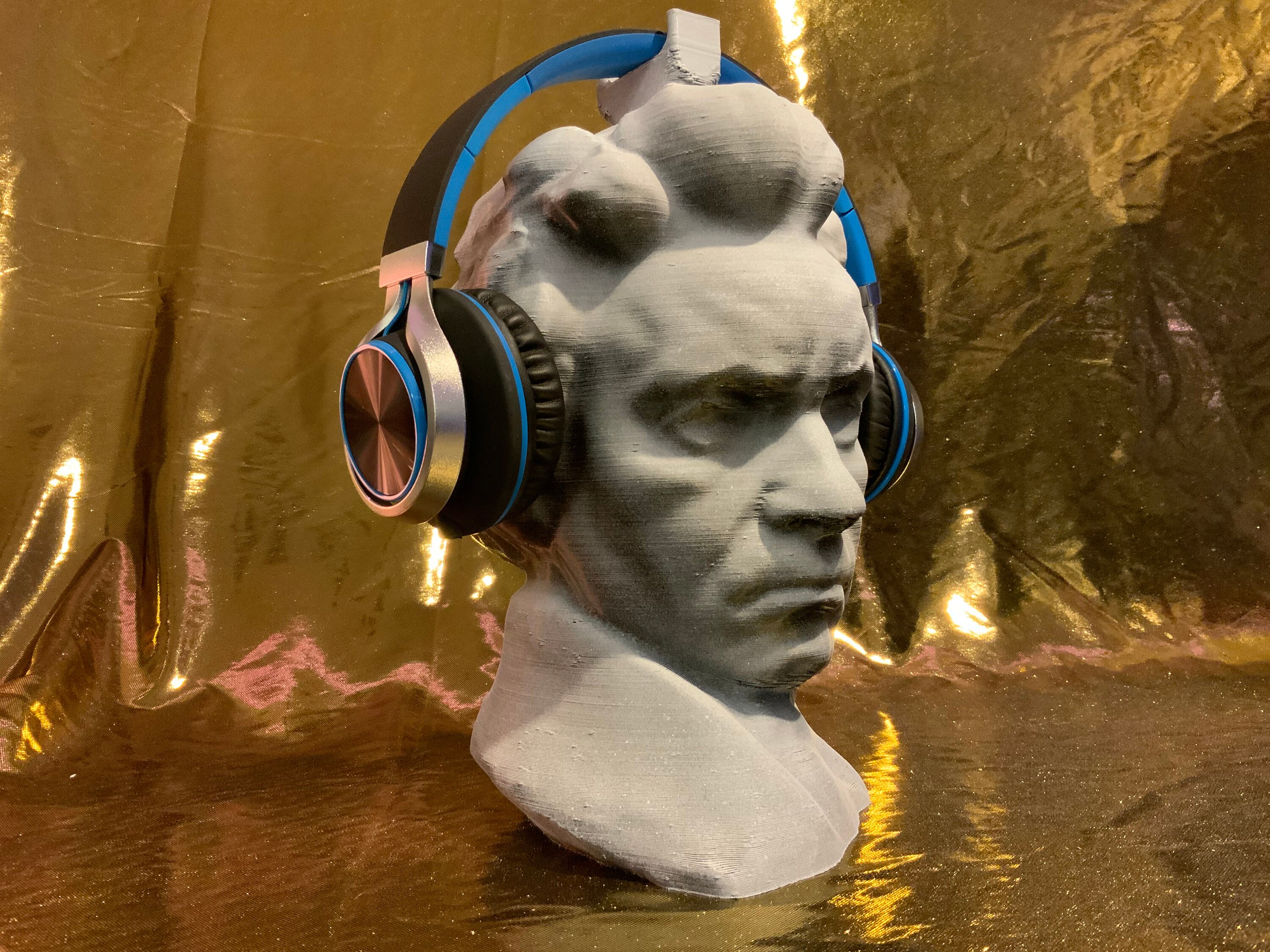 ビクターニッパー、ベートーベンヘッドホンスタンド Victor - ベートーヴェン ヘッドフォンスタンド ビクター置物