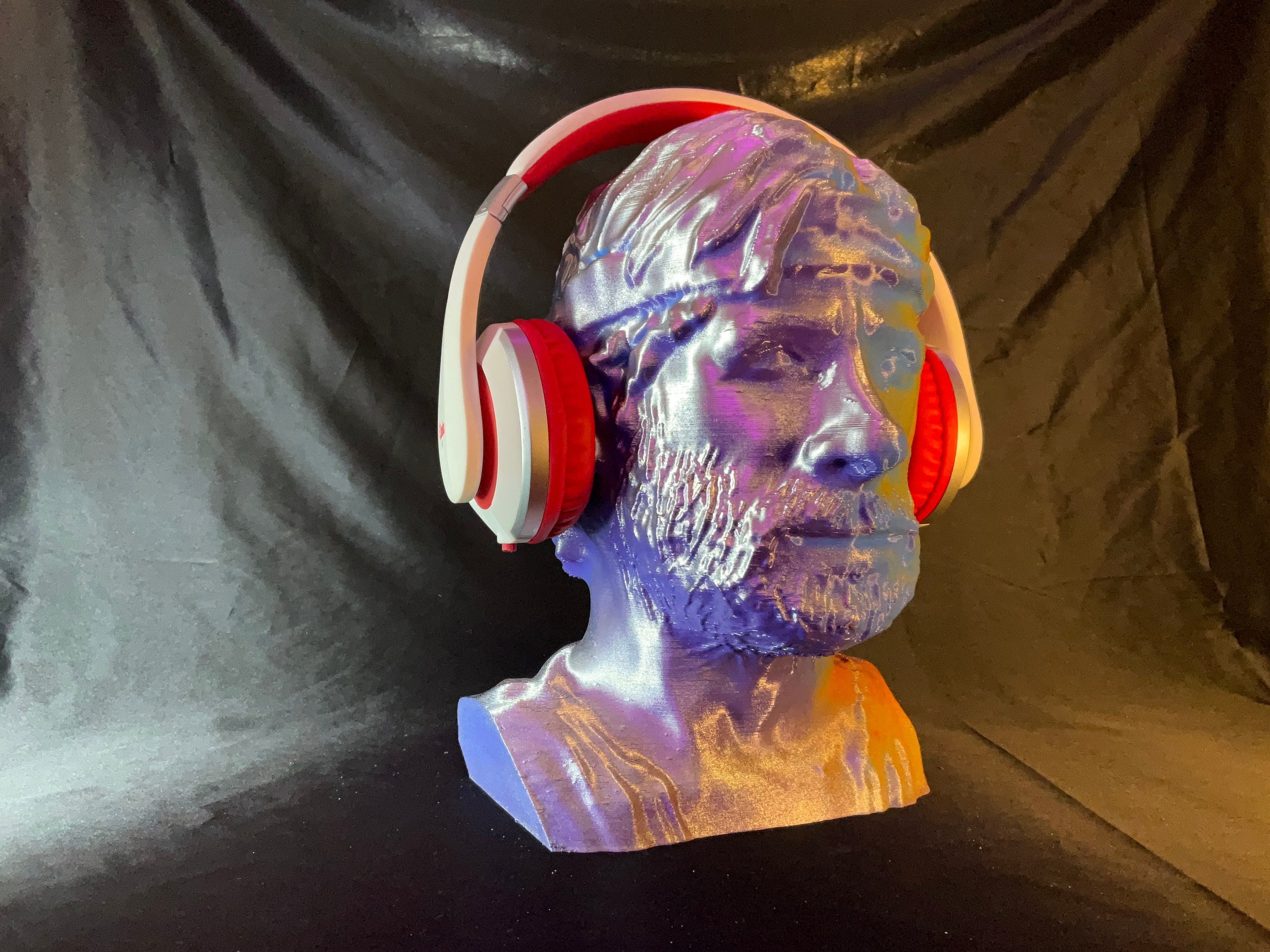 Psychedelic Chuck Norris Headphone Stand! Headset Hanger Rack, Walker ...