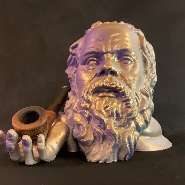 Socrates Pipe Holder - Imperial Majesty Desk Decor, Philosopher's Gift