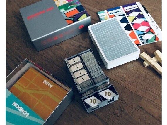 Really Neat modern Art Card Game Organizer Holds Gampieces Neatly, Similar  to Dominion, Concordia, Ra, Pizarro & Co, Cyclades, Container 