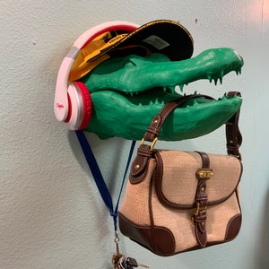 Alligator Headphone Wall Hanger! Reptile Stand like Nile/Saltwater/Crocodiles/Caiman/Gharial Keys/Hat/Coat/Purse Recording Music Gaming