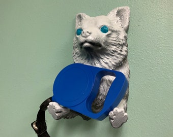Soporte para correa de perro - Soporte para correa de chihuahua - Gancho de pared artesanal para artículos para mascotas