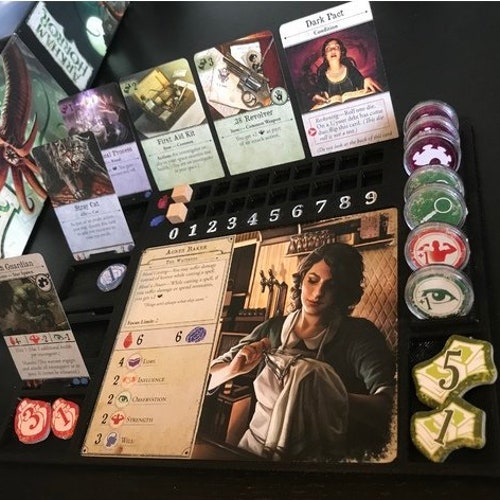 4 pieces Black Edition high Eldritch Horror Investigator's Tablet Toys