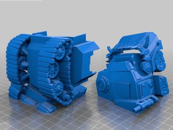 Ork Battlewagon Wreck! Two Halves Included. Ork/Grot Warhammer 40k Corpse. At Times Equipped w/ Big Shoota, Kan Klaw, Grotzooka, Blasta!