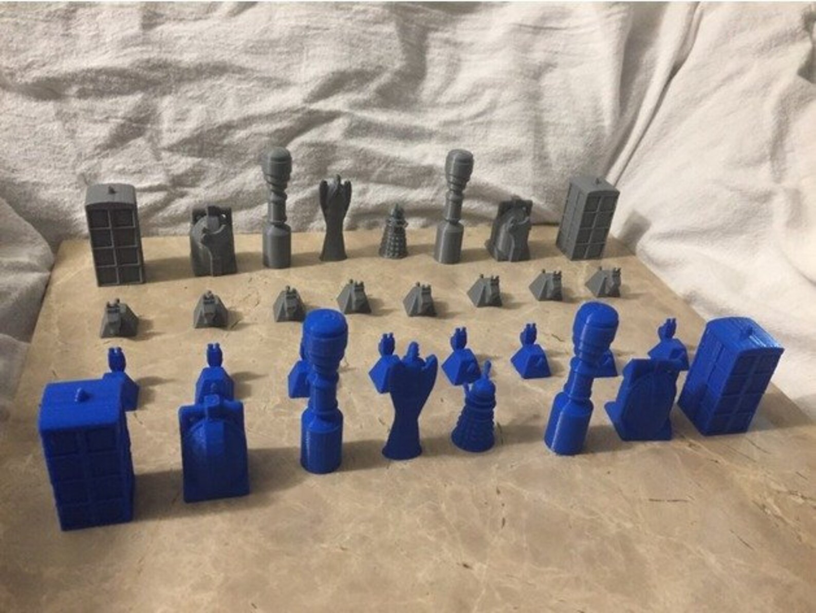 Dr. Who Chess Set TV Show Boardgame Pieces DoctorThemed Etsy