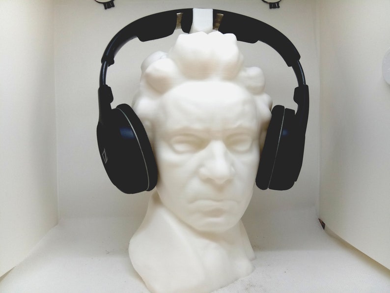 Soporte para auriculares Beethoven Porta auriculares Rack, como Mozart/Bach/Liszt Bust. Juego / Hip Hop / Beats Home Grabación / Productor, Piano / PC Gaming imagen 3