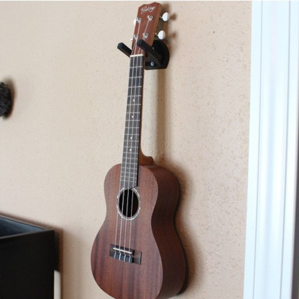 Ukulele or Mandolin Wall Mount Hanger/Hook w/ Screws! Sturdy, 3d-Printed Stand Holder for Ukelele, in MultiColors for Home/Recording Studio!