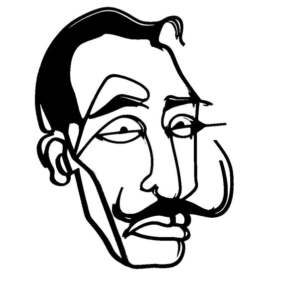 21インチ サルバドール・ダリのシルエット装飾：シュル