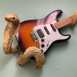 Rockstar-Style Guitar Wall Mount! Guitar Snake with Customizable Colors & Eyes! Free Shipping! Turn Storage into Performance!